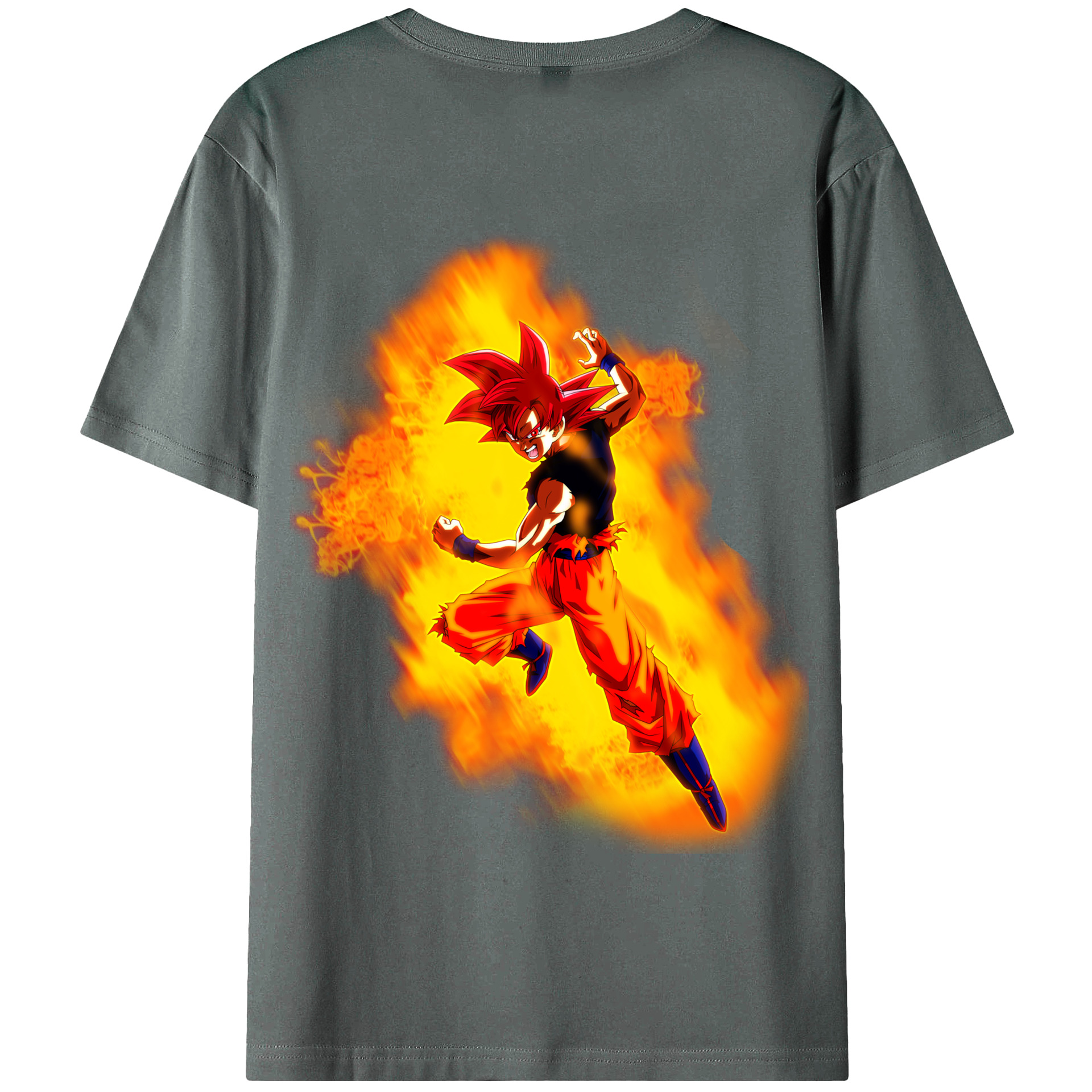 （画像用） ドラゴンボール 孫悟空（そん ごくう）Son Goku カカロット DRAGON BALL Kakarotto 綿100％半袖Tシャツ（背面プリント）